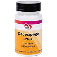 Decoupage Plus- transparente con brillo sedoso- 90 ml- pegamento líquido y barniz en uno- especial para papel de arroz…